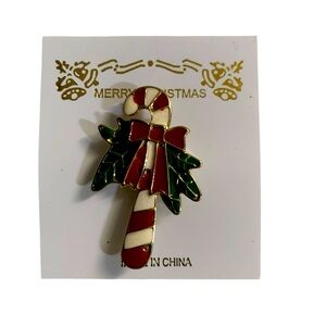 Candy Cane Christmas Pin